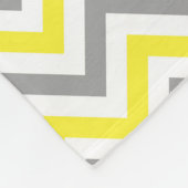 Gelb, dunkelgrau, großes Zickzack ZigZag-Muster Fleecedecke (Ecke)