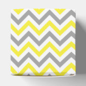 Gelb, dunkelgrau, großes Zickzack ZigZag-Muster Geschenkschachtel (Oben)