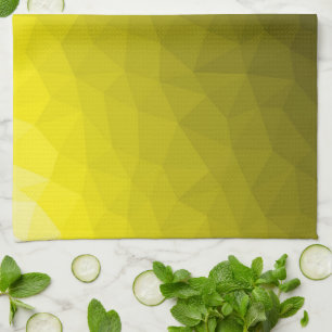 Gelb-dunkler Ombre-Verlaufsverlauf geometrisches M Geschirrtuch
