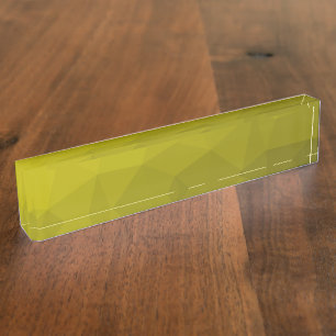 Gelb-dunkler Ombre-Verlaufsverlauf geometrisches M Namensplakette