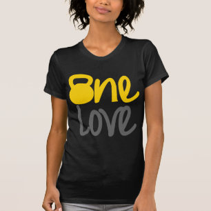 Gelb "eine Liebe" Kettlebell T-Shirt