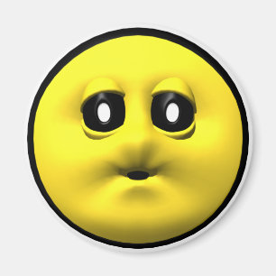 Gelb, einen Kuss durchbrennend Magnet