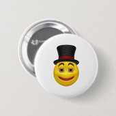 Gelb, einen Zylinder tragend Button (Vorne & Hinten)