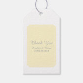 Gelb einfach elegant Hochzeit Geschenkanhänger (Vorderseite)