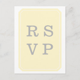 Gelb einfach elegant Hochzeit UAWG Postkarte