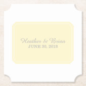 Gelb einfach elegant Hochzeit Untersetzer (Vorderseite)
