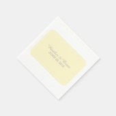Gelb einfach elegant Papier Napkins Serviette (Ecke)