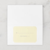 Gelb, einfach elegant Platzkarten (Außenseite Aufgefaltet)
