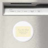 Gelb einfach elegant Save the Date Magnet (In Situ (Geschirrspüler))