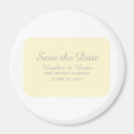 Gelb einfach elegant Save the Date Magnet