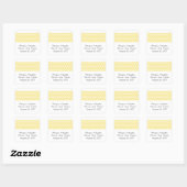 Gelb Einfache Zickzack Save the Date Stickers (Blatt)