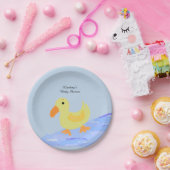 Gelb Entchen Baby Shower Pappteller (Party)