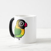 Gelb-ergatterter Lovebird Verwandlungstasse (Vorderseite Links)