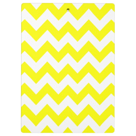 Gelb fett Zickzack mit anpassbarem Text Klemmbrett (Rückseite)