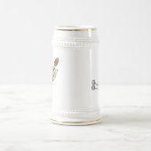 Gelb Figur Fußball Bierglas (Mittel)
