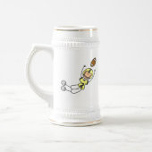 Gelb Figur Fußball Bierglas (Links)