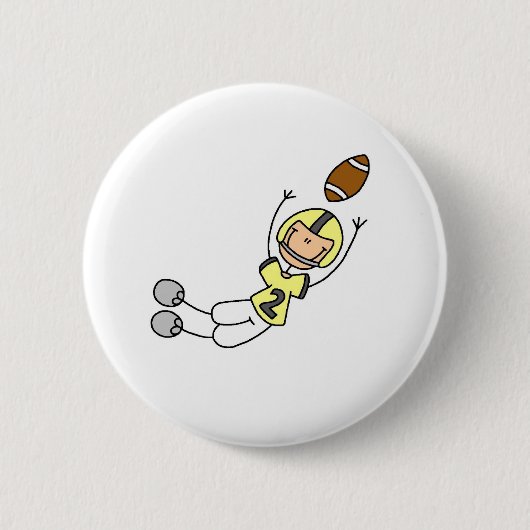 Gelb Figur Fußball Button (Vorderseite)