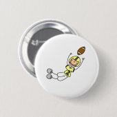 Gelb Figur Fußball Button (Vorne & Hinten)