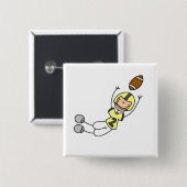 Gelb Figur Fußball Button (Vorne & Hinten)