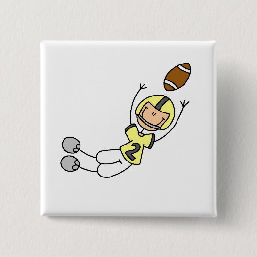 Gelb Figur Fußball Button (Vorderseite)