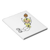 Gelb Figur Fußball Notizblock (angewinkelt)