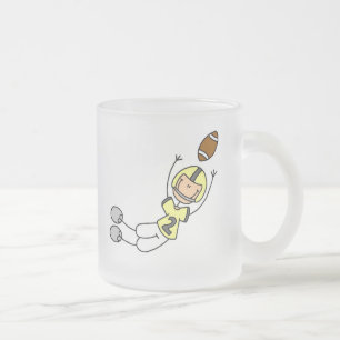 Gelb Figur Fußball Stick Mattglastasse