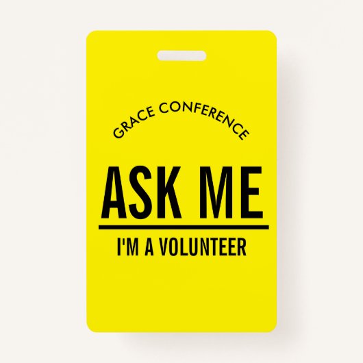 Gelb Fragte mir, ich bin ein freiwilliges Abzeiche Ausweis (Vorderseite)