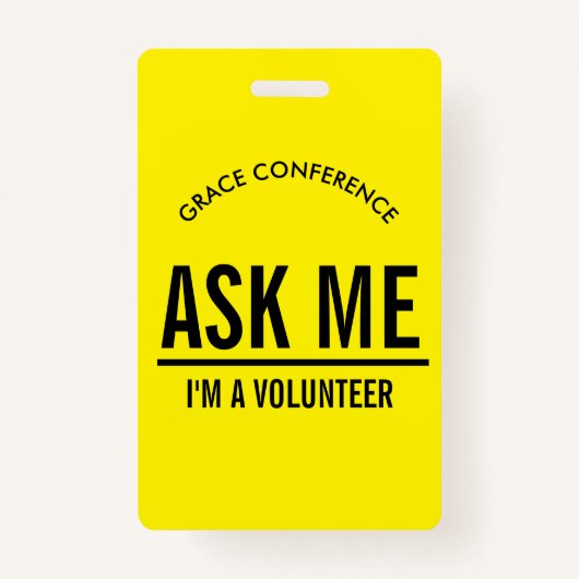 Gelb Fragte mir, ich bin ein freiwilliges Abzeiche Ausweis (Rückseite)