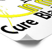 Gelb für jemanden, den ich Blasenkrebs brauche Poster (Ecke)