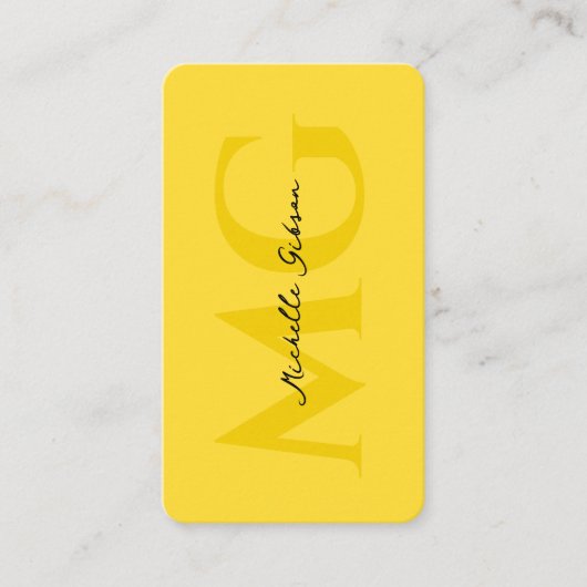 Gelb für moderne Berufliche Bauweise Visitenkarte (Vorderseite)