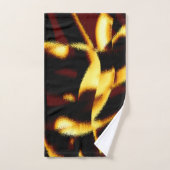 Gelb gebrannte Streifen mit abgeschrägtem Aussehen Badhandtuch Set (Handtuch)