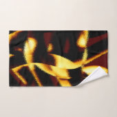 Gelb gebrannte Streifen mit abgeschrägtem Aussehen Badhandtuch Set (Handtuch)