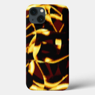 Gelb gebrannte Streifen mit abgeschrägtem Aussehen Case-Mate iPhone Hülle