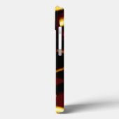 Gelb gebrannte Streifen mit abgeschrägtem Aussehen Case-Mate iPhone Hülle (Rückseite / Links)