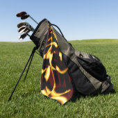 Gelb gebrannte Streifen mit abgeschrägtem Aussehen Golfhandtuch (Gras)