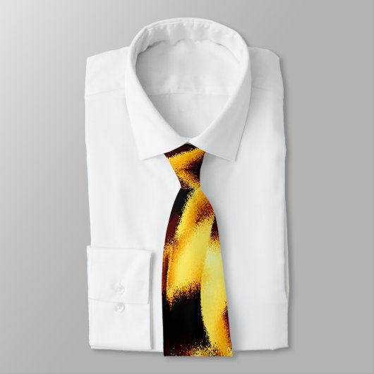 Gelb gebrannte Streifen mit abgeschrägtem Aussehen Krawatte (Gebunden)