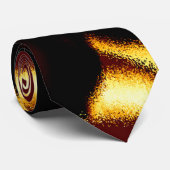 Gelb gebrannte Streifen mit abgeschrägtem Aussehen Krawatte (Gerollt)