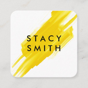 Gelb gebürstet quadratische visitenkarte