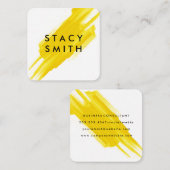 Gelb gebürstet quadratische visitenkarte (Vorne/Hinten)