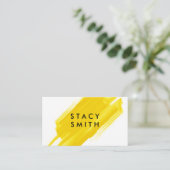 Gelb gebürstet visitenkarte (Stehend Vorderseite)