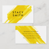 Gelb gebürstet visitenkarte (Vorne/Hinten)