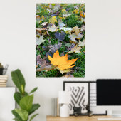 gelb gefärbtes Blatt Poster (Heimbüro)