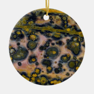 Gelb gefleckter Ozean-Jasper Keramikornament