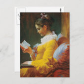 Gelb gekleidet postkarte (Vorne/Hinten)