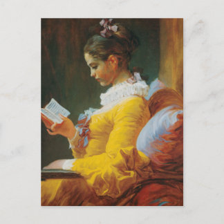 Gelb gekleidet postkarte