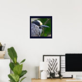 Gelb gekröntes Night Heron Poster (Heimbüro)