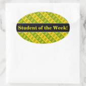 Gelb-Gelb-Dollar-Zeichen ($) Streifen Ovaler Aufkleber (Tasche)