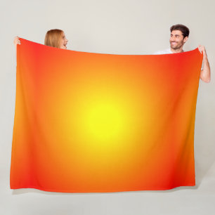 Gelb-gelber Orangenhellkopf fröhlich Fleecedecke