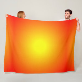 Gelb-gelbes Orangenrot-leuchtend fröhlich Fleecedecke