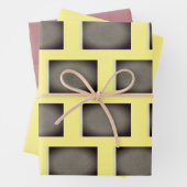 Gelb geometrisch geschenkpapier set (Beispiel)